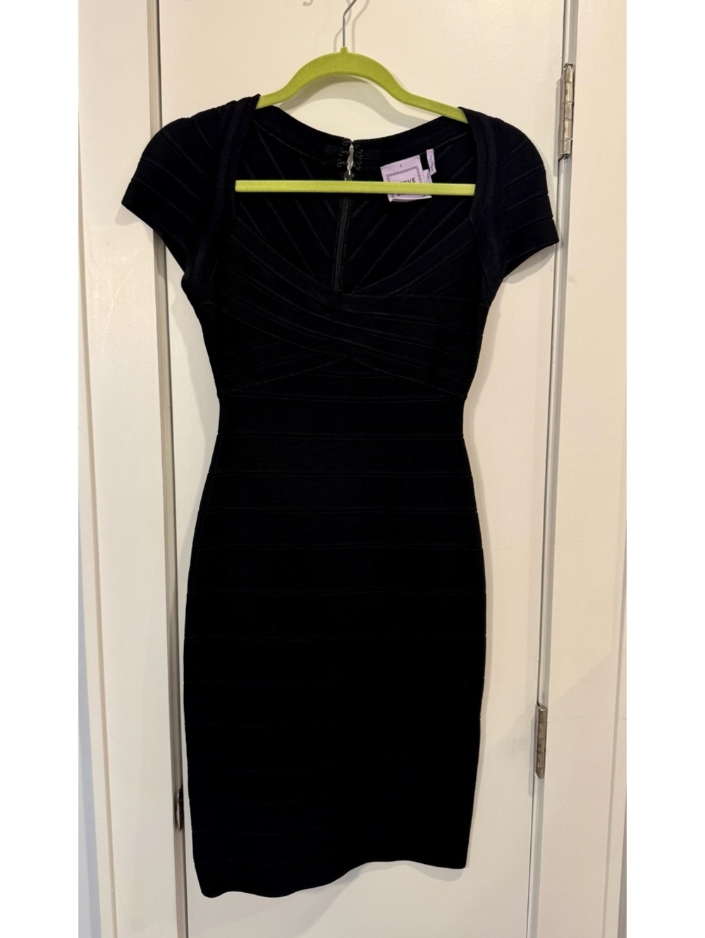 Hervé Léger Black Bandage Bodycon Dress Size Regular 6